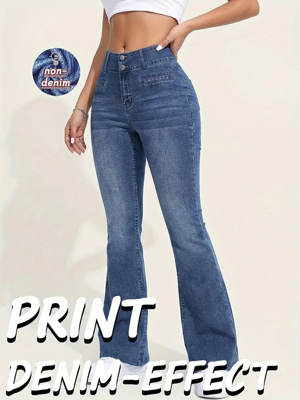 High Elasticity non-denim Printed Leggings Women's High